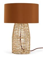 Habitat Luiss Rattan Table Lamp - Orange