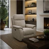 Aspire Kingsmere Fabric Power Rise Recliner Chair - Natural