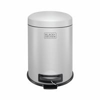 Black + Decker Dome Lid Pedal 5L Recycle Bin - Grey