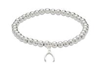 Revere Sterling Silver Stretchable Wishbone Beaded Bracelet