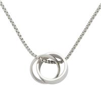 Revere Men's Stainless Steel Linking Ring Pendant Necklace