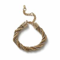 Freedom Gold Tone Crystal Chain Twist Bracelet