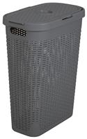 Addis 40 L Slimline Laundry Basket - Dark Grey