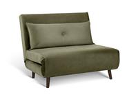 Habitat Roma Small Double Velvet Chairbed - Sage Green