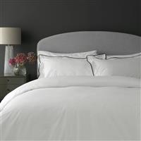 Habitat Cotton 200TC Oxford Edge White Bedding Set - Single