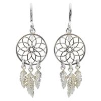 Revere Sterling Silver Dreamcatcher Drop Earrings