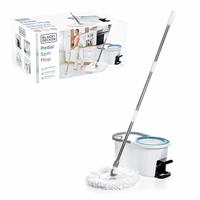 Black +Decker Pedal Foot Spin 5L Bucket Mop Set