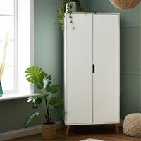 Obaby Maya Double Wardrobe - White & Acacia