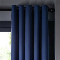 Habitat Plain Blackout Eyelet Curtains - Navy Blue