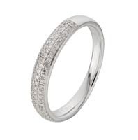 Revere 9ct White Gold 0.20ct Diamond Wedding Band Ring - U