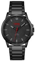 HUGO Men's Black Dial Black IP Bracelet Watch