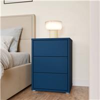 Furniture To Go Alice Springs 3 Drawer Bedside Table - Blue