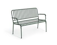 Habitat Indu 2 Seater Metal Garden Bench - Green