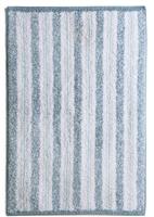 Habitat Coastal Horizontal Stripe Cotton Bath Mat-Blue&White