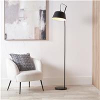 Pacific Amalie Steel Retro Statement Floor Lamp - Black