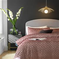 Habitat Geo Velvet Blush Pink Bedding Set - Single