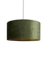 Habitat Green & Gold Velvet Easy Fit Drum Lampshade - 40cm