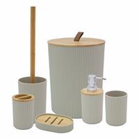 Anika 6-Piece Bathroom Accessory Set - Stone