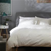 Habitat Seersucker Plain White Bedding Set - Double
