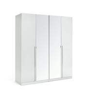 Habitat Munich 4 Door 2 Mirror Wardrobe - White