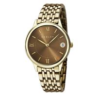 Radley Acorn Brown Sunray Dial Gold Tone Stainless Steel Bracelet Watch