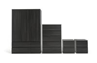 Habitat Jenson 4 Piece 3 Door Wardrobe Set - Black Brown