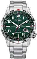 Citizen Silver Stainless Steel Green Dial Bracelet Watch