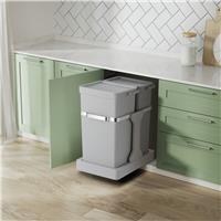EKO Deco Duo 35 Litre Pull Out Recycling Bin - Grey
