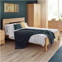 Julian Bowen Curve Double Bedframe - Oak