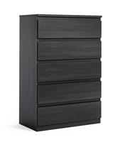 Habitat Jenson 5 Drawer Chest - Black Brown