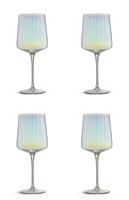 Habitat Iridescent Flute Wine Glass-Set of 4