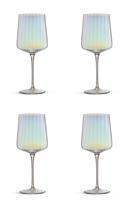 Habitat Iridescent Flute Wine Glass-Set of 4