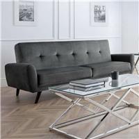 Julian Bowen Monza Velvet 3 Seater Sofa - Grey