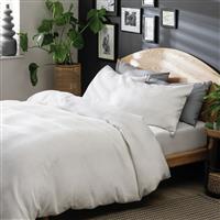 Habitat Cotton Waffle Plain White Bedding Set - Double