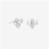 Simply Silver 925 Sterling Silver Plated Bee Stud Earrings
