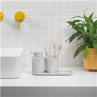 ReBorn 3 pc Bathroom Accessory Set - Stone