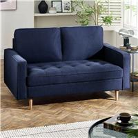 Julian Bowen Henrietta Fabric 2 Seater Sofa - Blue