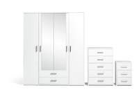 Argos Home Oslo 3 Piece 4 Door Wardrobe Set - White