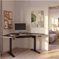 Koble Gino Corner 1 Drawer Height Adjustable Desk - Black
