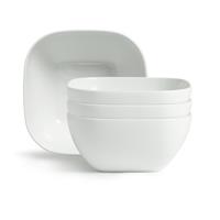 Habitat Riko Square 4 Piece Cereal Bowls - White