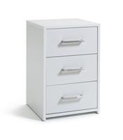 Argos Home Oslo 3 Drawer Bedside Table - White