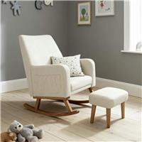 Babymore Callie Polyester Nursing Chair With Foot Stool - Ivory
