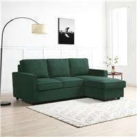 Kyoto Noah Fabric Reversible Corner Sofa Bed - Green