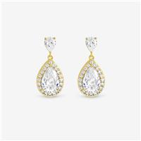 Jon Richard Gold Plated Cubic Zirconia Peardrop Earrings