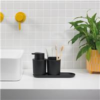 ReBorn 3 pc Bathroom Accessory Set - Black