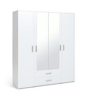 Argos Home Oslo 4 Door 2 Drawer Wardrobe - White