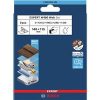 Bosch 9 Piece Expert W480 Web Set - 1/4 Hand Sanding Sheet