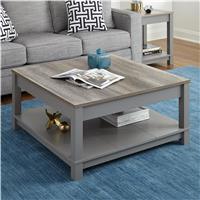 Dorel Carver Square Coffee Table - Grey