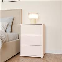 Furniture To Go Alice Springs 3 Drawer Bedside Table - Beige