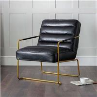 Julian Bowen Giorgio Faux Leather Accent Chair - Black